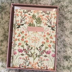 Floral Wldfowers Thank You Boxed Note Cards Set of 12 NWT Lady Jayne